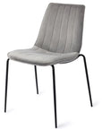 Polsterstuhl Samt, grau