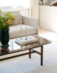 Coffeetable Marmor L135cm, braun