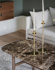 Coffeetable Marmor L135cm, braun