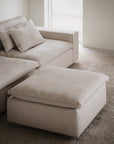 Loungehocker Boucle, hellbeige