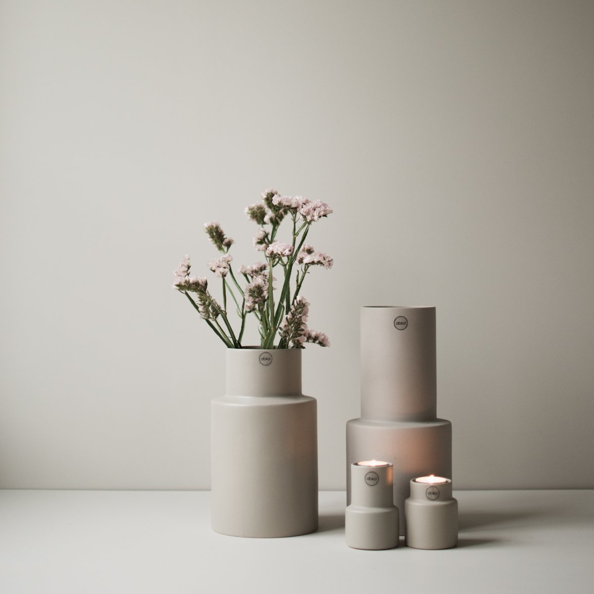 Keramikvase Oblong, beige – timbershome