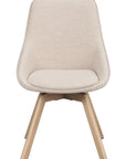 Polsterstuhl Lida hellbeige | Eiche geölt
