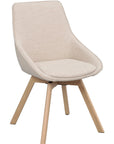Polsterstuhl Lida hellbeige | Eiche geölt