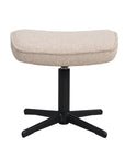 Sessel mit Fußhocker, beige