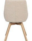 Polsterstuhl Lida hellbeige | Eiche geölt