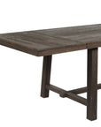 Ansteckplatte Massivholztisch Giannis, braun gebürstet