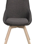 Polsterstuhl Lida dunkelgrau | Eiche hell
