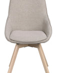 Polsterstuhl Lida beige-grau | Eiche hell