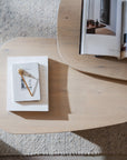 Coffeetable oval 120x70cm, Eiche hell