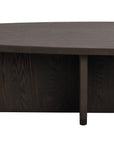 Coffeetable oval 90x60cm, Eiche braun