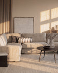 Loungesofa Modul Ecke links, hellbeige