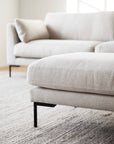 Loungehocker Corwin, hell-beige
