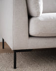 Loungehocker Corwin, hell-beige