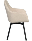 Polsterstuhl Lida mit Armlehne, hellbeige