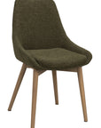 Polsterstuhl Stella grün, Eiche hell