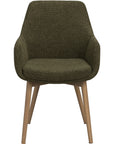 Polsterstuhl Anthea grün, Eiche hell