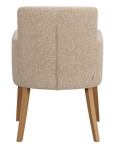 Polsterstuhl Hudson beige, Eiche geölt
