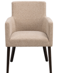 Polsterstuhl Hudson beige, Eiche braun