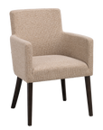 Polsterstuhl Hudson beige, Eiche braun