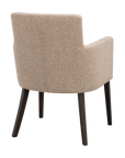Polsterstuhl Hudson beige, Eiche braun