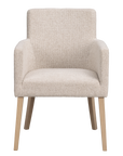 Polsterstuhl Hudson hellbeige, Eiche hell