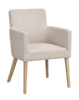 Polsterstuhl Hudson hellbeige, Eiche hell