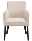 Polsterstuhl Hudson hellbeige, Eiche braun