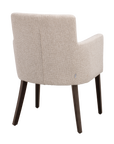 Polsterstuhl Hudson hellbeige, Eiche braun