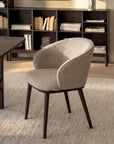 Polsterstuhl June beige, Eiche braun