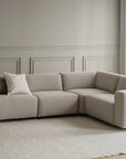 Große Ecklounge Sofa, Boucle beige
