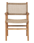 Rattanstuhl mit Armlehne, naturfarben