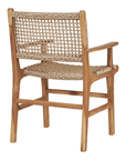 Rattanstuhl mit Armlehne, naturfarben