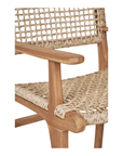 Rattanstuhl mit Armlehne, naturfarben