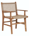 Rattanstuhl mit Armlehne, naturfarben