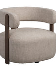 Loungechair beige, Eiche braun