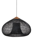 Hängelampe Rattan, schwarz