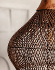 Hängelampe Rattan, braun