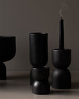 Teelichthalter Post, schwarz