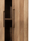 Highboard Scala Teak | Mikrozement, sandfarben