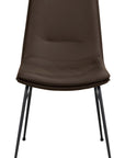Polsterstuhl Echo Echtleder, dunkelbraun