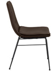 Polsterstuhl Echo Echtleder, dunkelbraun