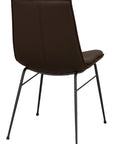 Polsterstuhl Echo Echtleder, dunkelbraun