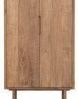 Highboard Scala Teak | Mikrozement, sandfarben