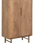 Highboard Scala Teak | Mikrozement, sandfarben
