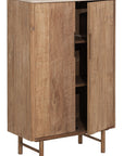 Highboard Scala Teak | Mikrozement, sandfarben