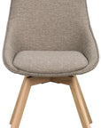 Polsterstuhl Lida taupe | Eiche geölt