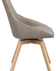 Polsterstuhl Lida taupe | Eiche geölt