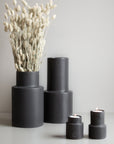 Keramikvase Oblong, anthrazit
