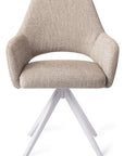 Drehstuhl Yanai mit Armlehne, beige