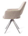 Drehstuhl Yanai Edelstahl, beige